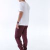 Mens Linen Pants Lounge For Men Burgundy Trousers