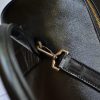 Black Leather Duffle Bag With Lining Inside /