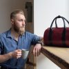 Luxury Red Duffle Bag With Leather Lining Inside
