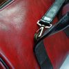 Luxury Red Duffle Bag With Leather Lining Inside
