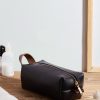 Horween Black Chromexcel Leather Dopp Kit Bag /