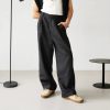 Wide Mens Linen Palazzo Pants With Pleats High