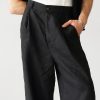 Wide Mens Linen Palazzo Pants With Pleats High