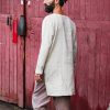 Linen T Shirt With Side Slits Men's Basic
