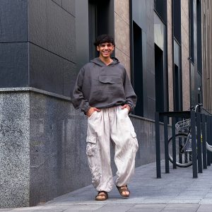 Harem Linen Pants For Men Lounge Beige Trousers