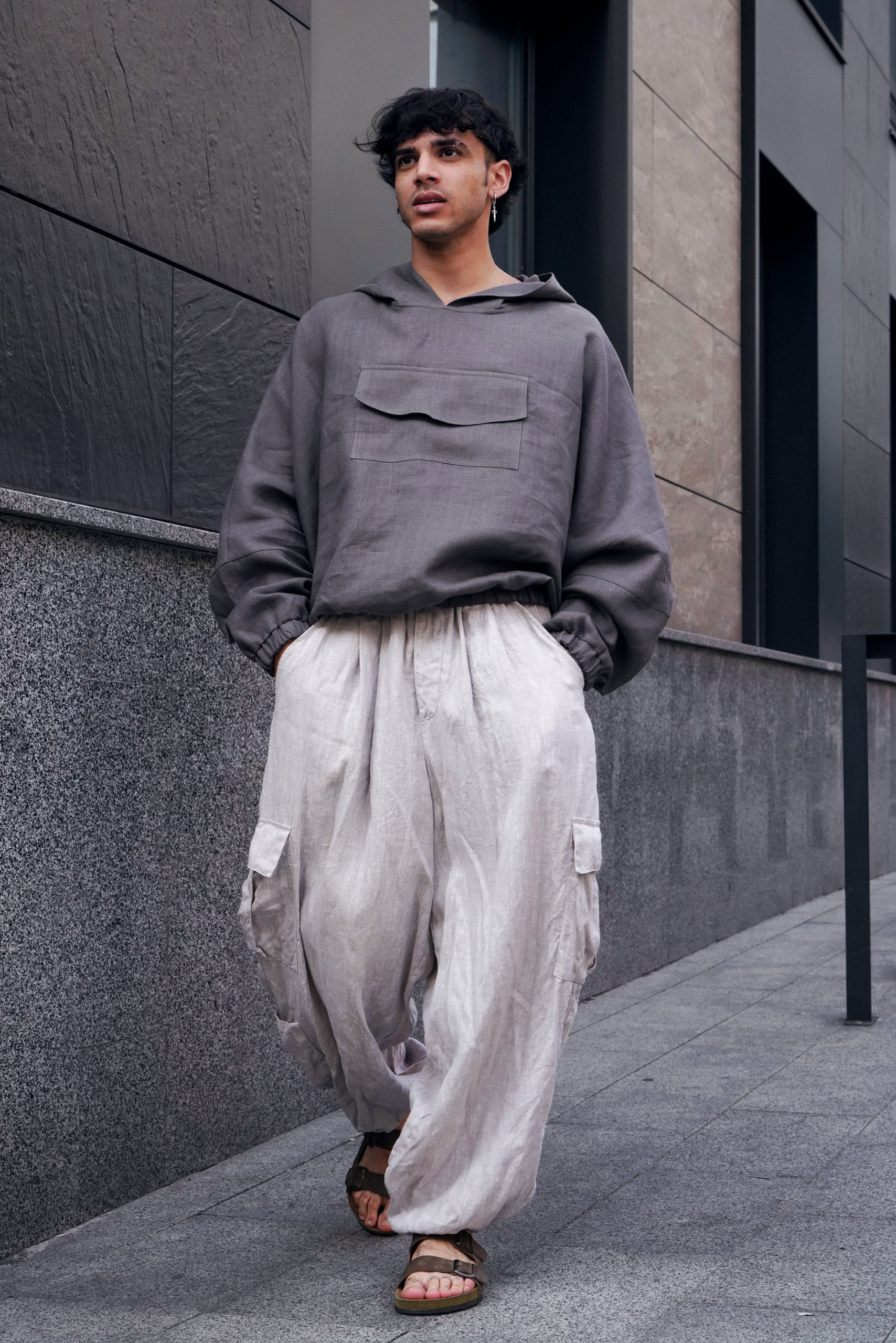 Harem Linen Pants For Men Lounge Beige Trousers Harem Linen Pants For Men Lounge Beige Trousers