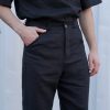 Men's Linen Pants Classic Fit Trousers Straight