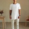 Maxi Mens Linen T Shirt Basic For Men